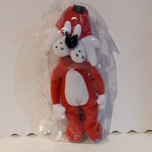 Sylvester The Cat Looney Tunes - Warner Bros Red Devil Plush Toy 11" NOS VTG